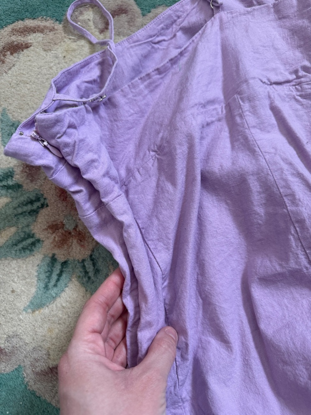 LINEN BLEND BODYCON DRESS - Picture 4 of 4